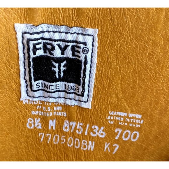 Vintage Frye Campus Knee High Boot Old Tan Leather Size 8.5 - Picture 5 of 11